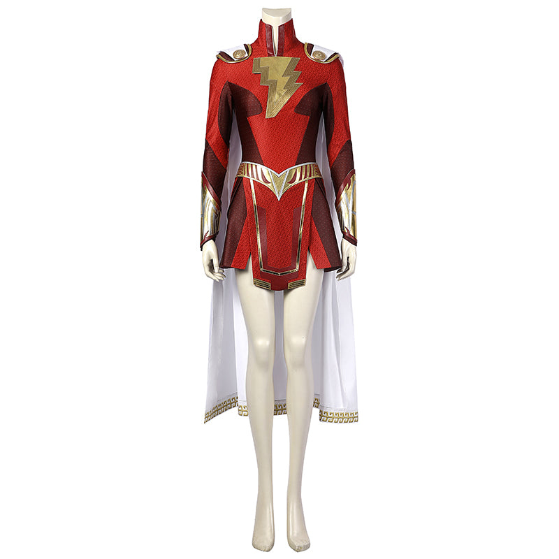 Shazam! Fury Of The Gods Mary Marvel Cosplay Lady Shazam Costume Supergirl Jumpsuit With Boots