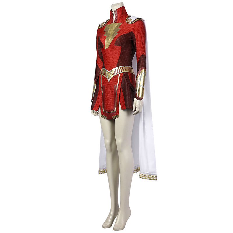 Shazam! Fury Of The Gods Mary Marvel Cosplay Lady Shazam Costume Supergirl Jumpsuit With Boots