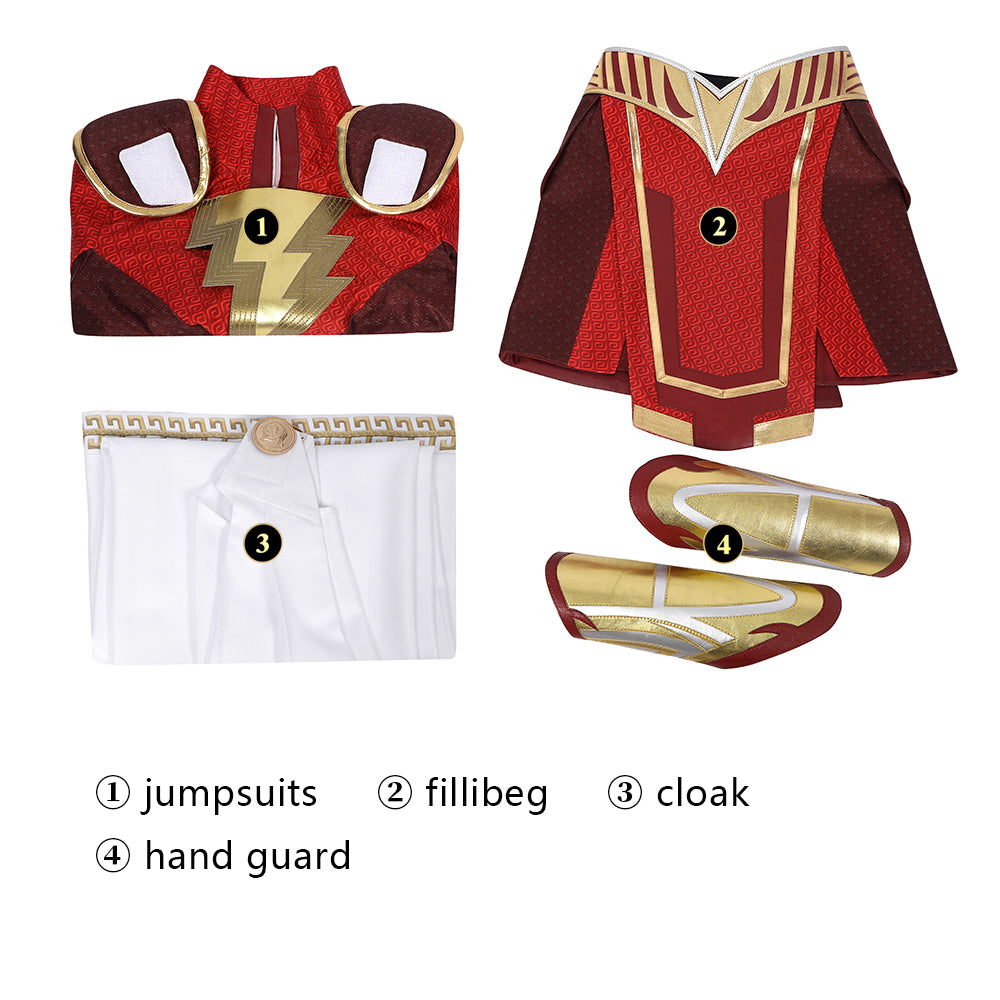 Shazam! Fury Of The Gods Mary Marvel Cosplay Lady Shazam Costume Supergirl Jumpsuit With Boots