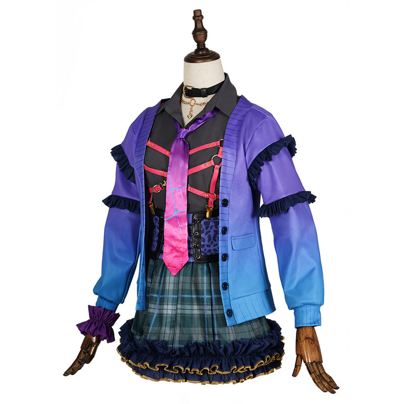 Hololive Virtual YouTuber NIJISANJI XSOLEIL Meloco Kyoran Cosplay Costume Sweet Lovely Skirt Suit