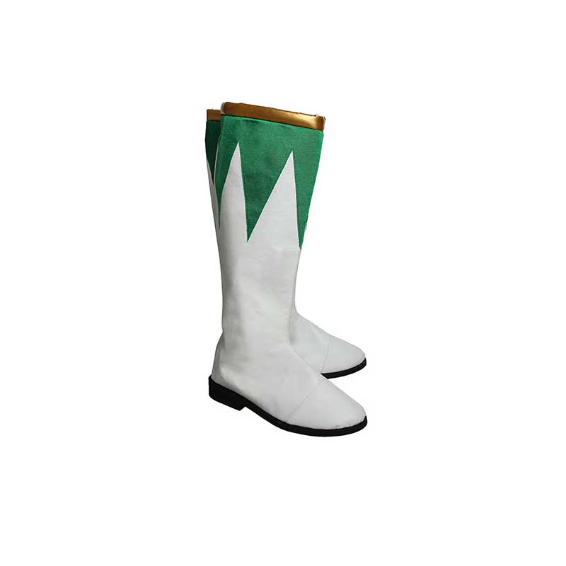 Mighty Morphin Power Rangers Costume Green Ranger Cosplay Jumpsuit Zentail Jumpsuit Zentai Bodysuit Boots Cosplay Adult
