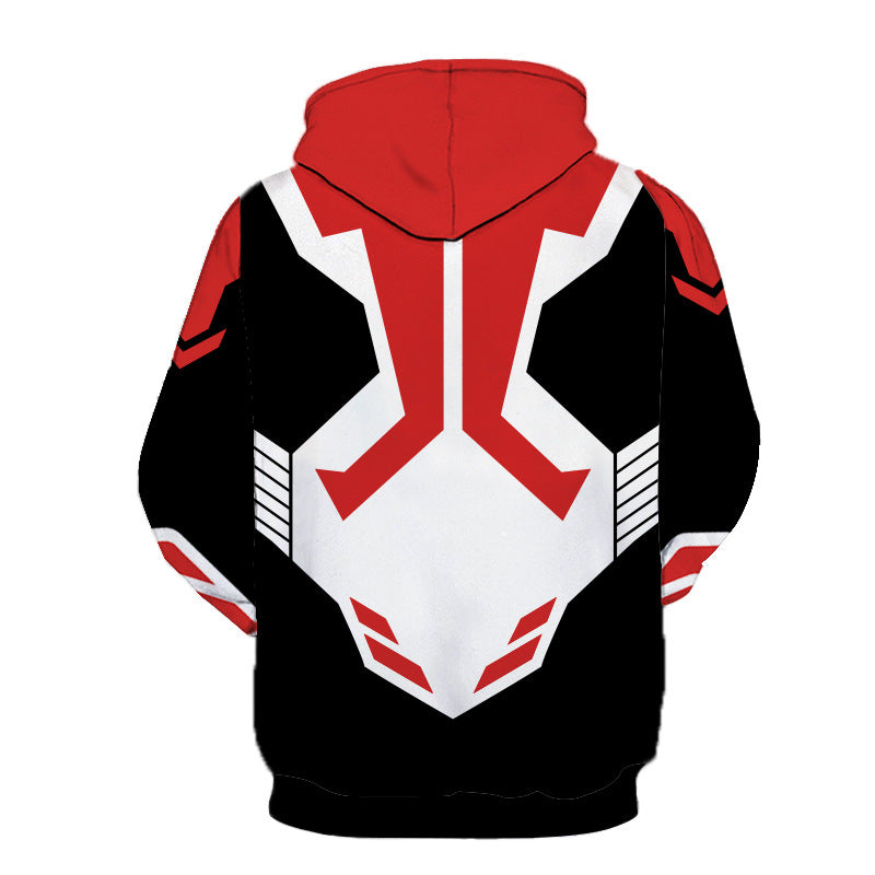 Red Ranger Mighty Morphin Power Rangers Costume Hoodie Mens XL Hasbro Zippered Hoodies