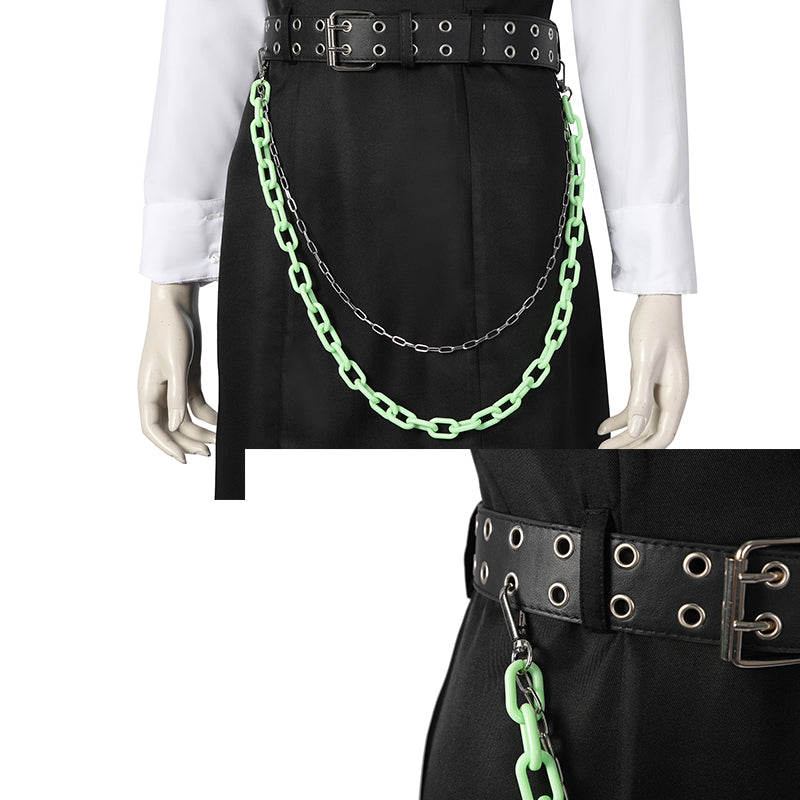 Monster High Live Action Drama Frankie Stein Cosplay Costume Black Dress Halloween Outfits