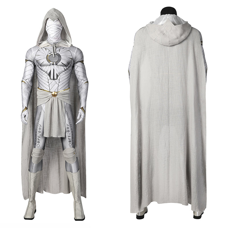 Moon Knight Cosplay Costumes Marc Spector Bodysuit Halloween Outfit With Cloak