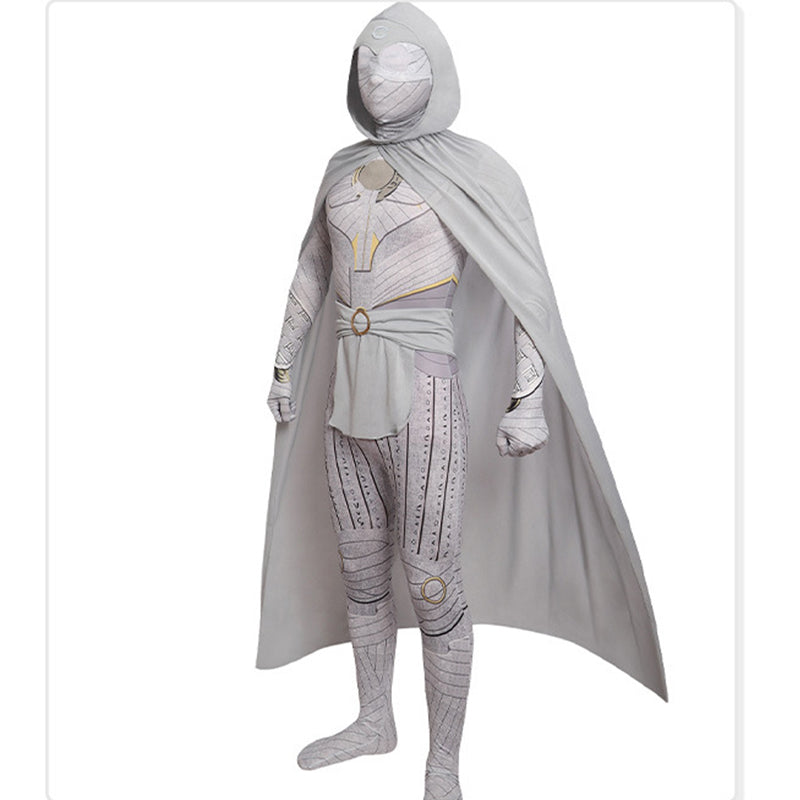2022 Moon Knight Kids Cosplay Costume Boys Marc Spector Jumpsuit Cloak Holloween Party Suit