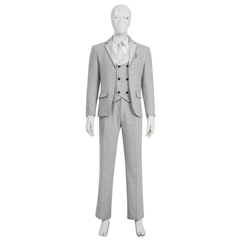 Moon Knight Suit Steven Grant Marc Spector Cosplay Costume Steven Mr.Knight White Suits