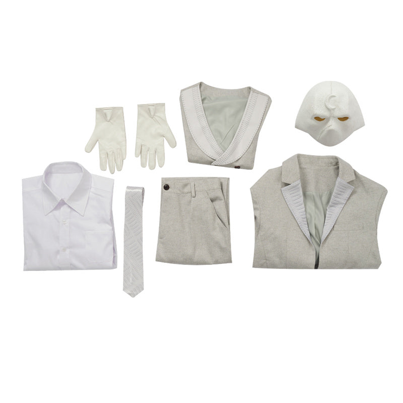 Moon Knight Suit Steven Grant Marc Spector Cosplay Costume Steven Mr.Knight White Suits