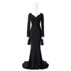 The Addams Family Morticia Addams Cosplay Costume Black Vintage Dress Halloween Carnival Suit