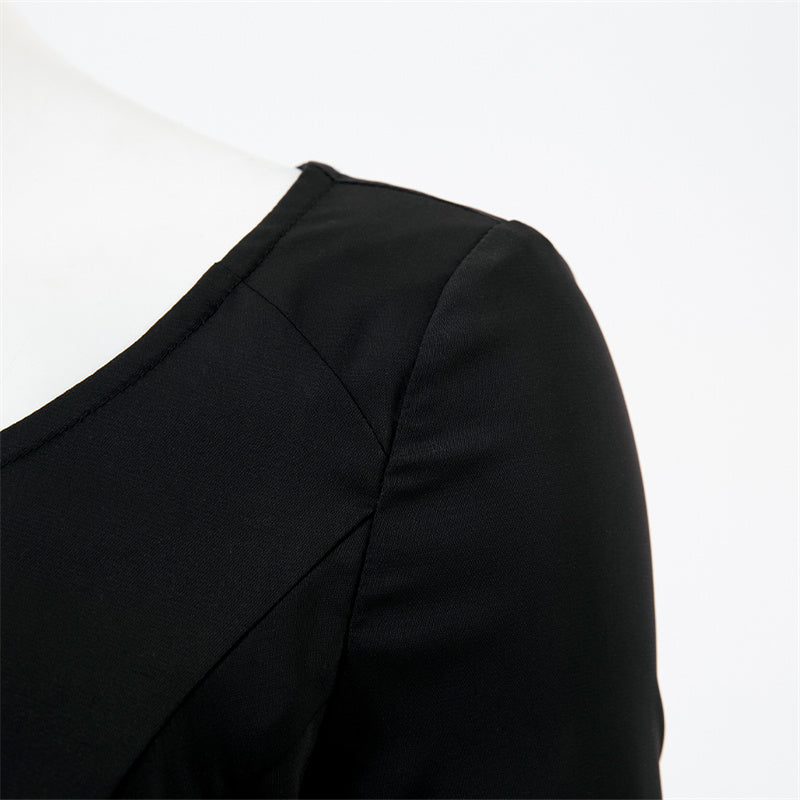 The Addams Family Morticia Addams Cosplay Costume Black Vintage Dress Halloween Carnival Suit