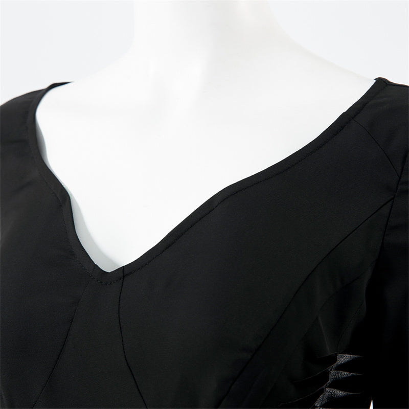 The Addams Family Morticia Addams Cosplay Costume Black Vintage Dress Halloween Carnival Suit