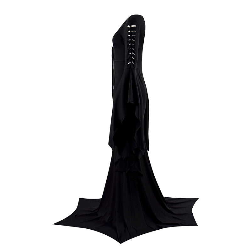 morticia addams black dress The Addams Family Morticia Costume Morticia Punk Gothic Dress Women Ma – ACcosplay
