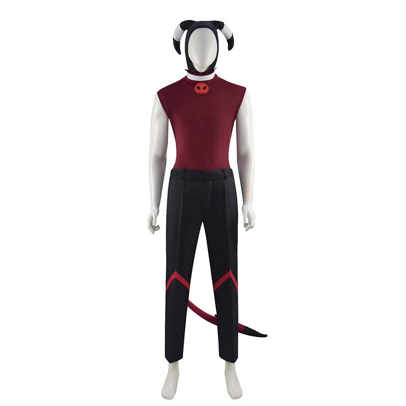 Helluva Boss Moxxie Hazbin Hotel Cosplay Costume Halloween Uniform Full Set