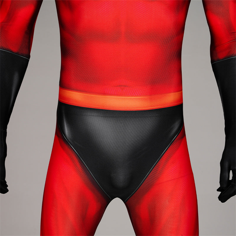 Mr.Incredible Costume Superhero The Incredibles 2 Bob Parr Cosplay Jumpsuit Mask