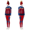 Ms. Marvel Kamala Khan Cosplay Costume Supergirl Jumpsuit Captain Suit With Helmet Boots