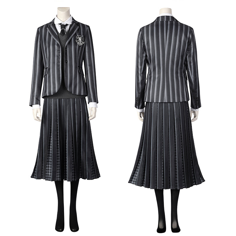 The Addams Family Wednesday Cosplay Costume Nevermore Academy School Uniform Halloween Outfit