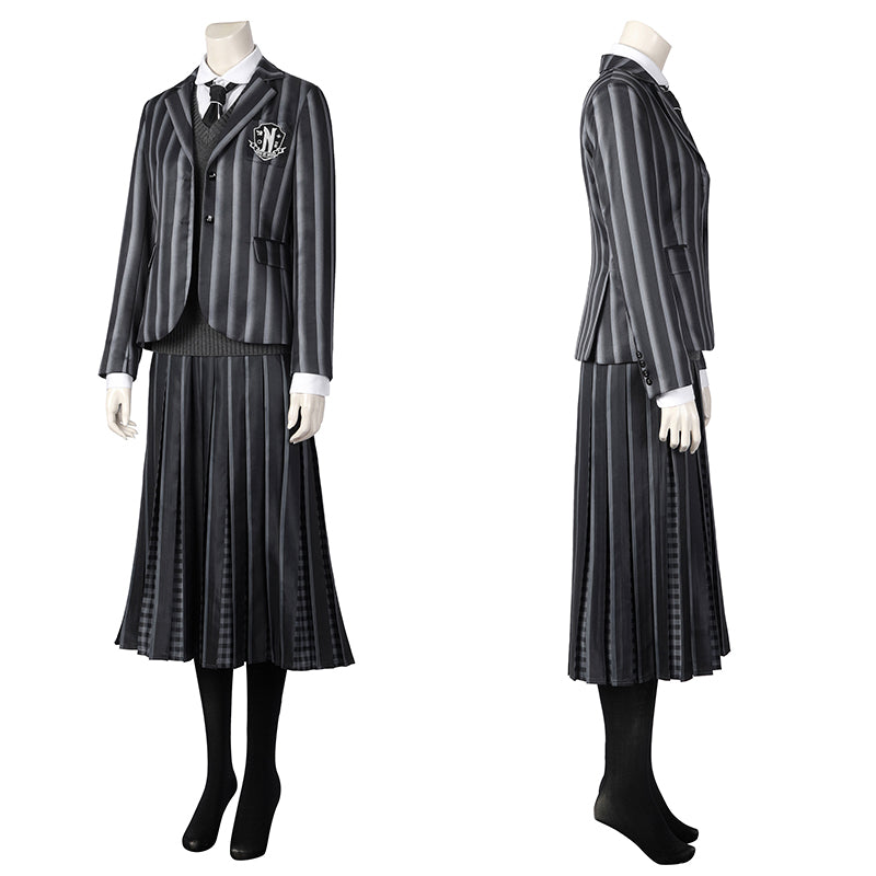 The Addams Family Wednesday Cosplay Costume Nevermore Academy School Uniform Halloween Outfit