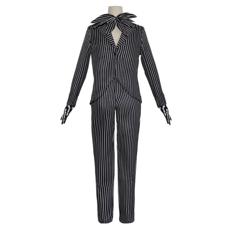 Nightmare Before Christmas Cosplay Jack/Sally Skelington Costume Halloween Carnival Suit