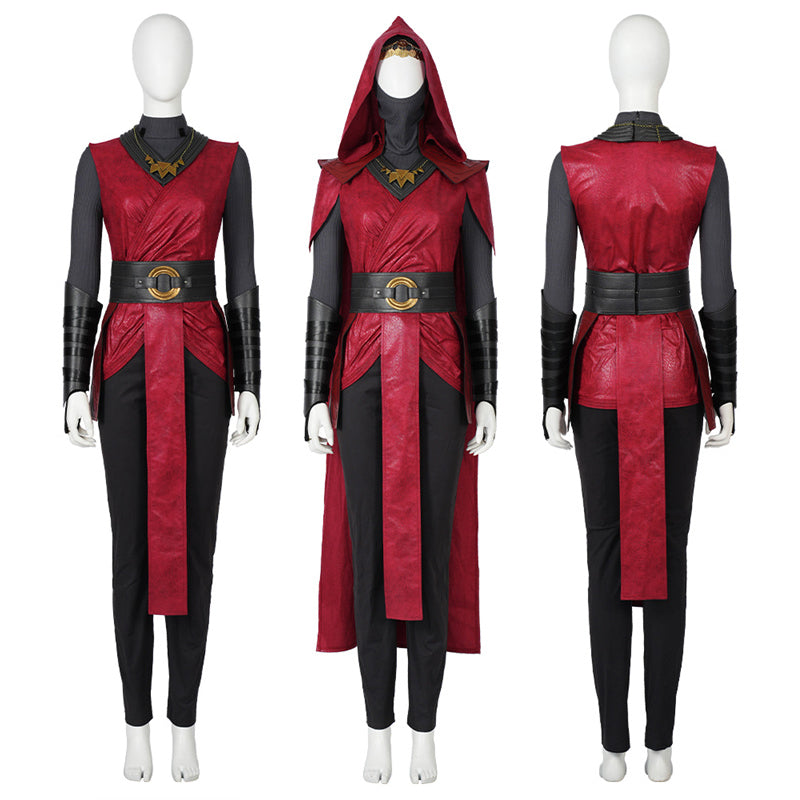 Star Wars Nightsister Merrin Cosplay Costume Witch Merrin Red Kimono Halloween Carnival Suit