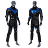 Batman Arkham City Nightwing Dick Grayson Cosplay Costume Robin Superhero Bodysuit Halloween Party Suit