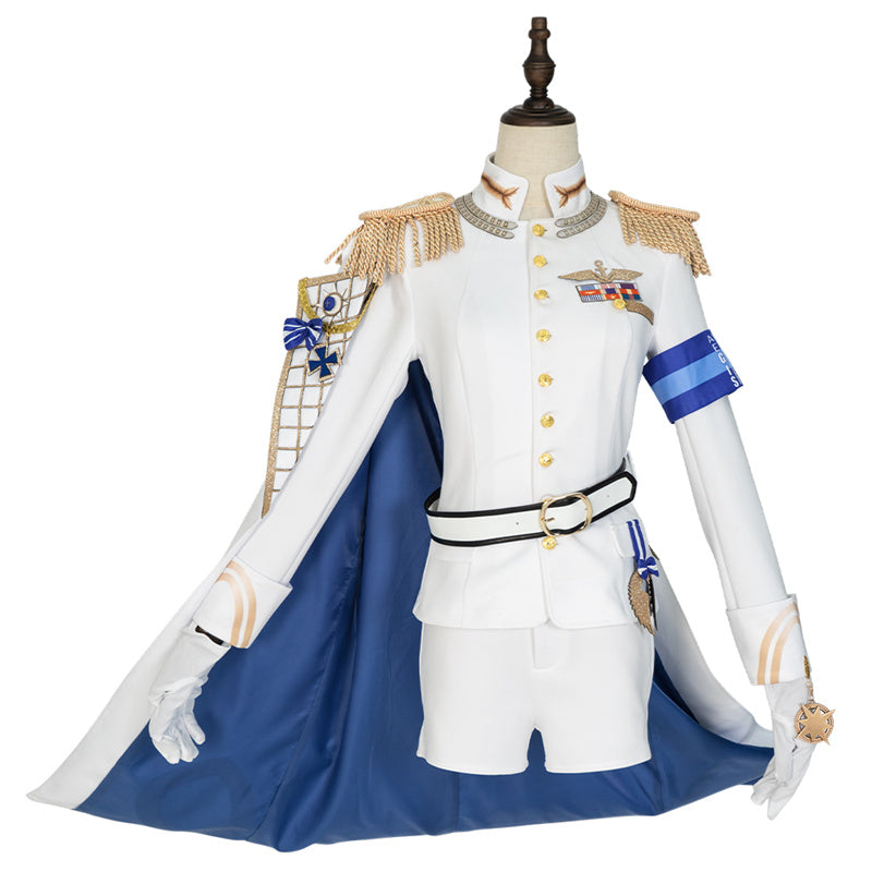 Nikke Goddess of Victory Helm Cosplay Costume Anime Navy White Uniform