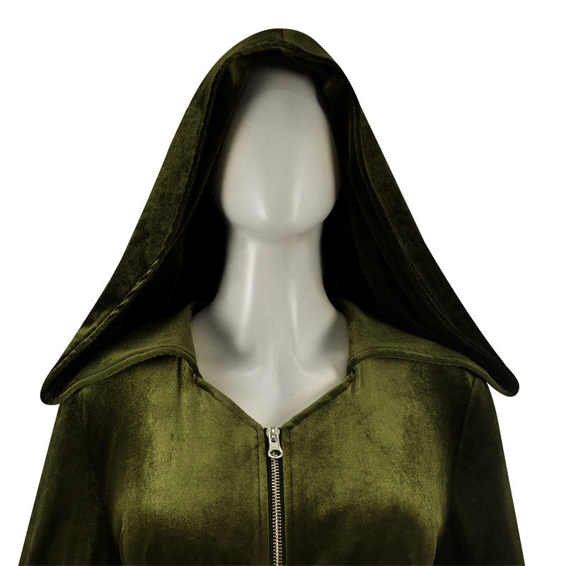 Star Wars Revenge of the Sith Padme Amidala Green Cloak Padme Velvet Dress Cosplay Costume, M Star Wars Revenge of the Sith Padme Amidala Green Cloak Padme Velvet Dress Cosplay Costume, M