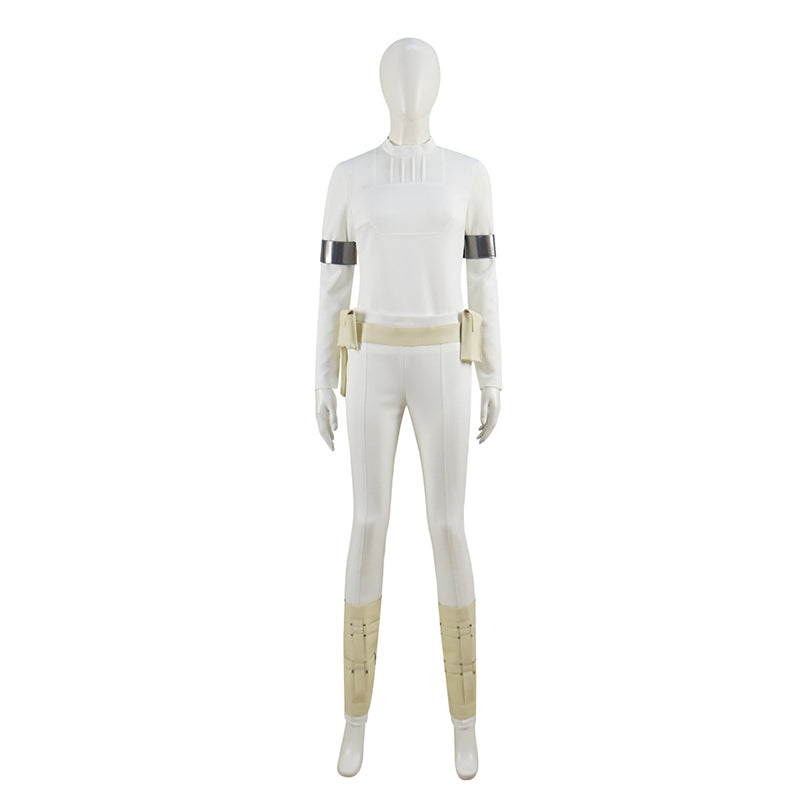 Star Wars Padme Amidala Costume Padme Cosplay White Battle Outfit