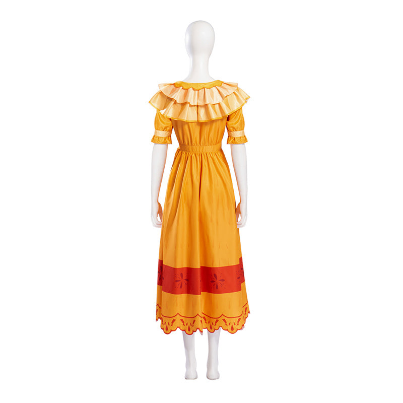 Encanto Pepa Madrigal Cosplay Costume Princess Yellow Dress Halloween Carnival Suit
