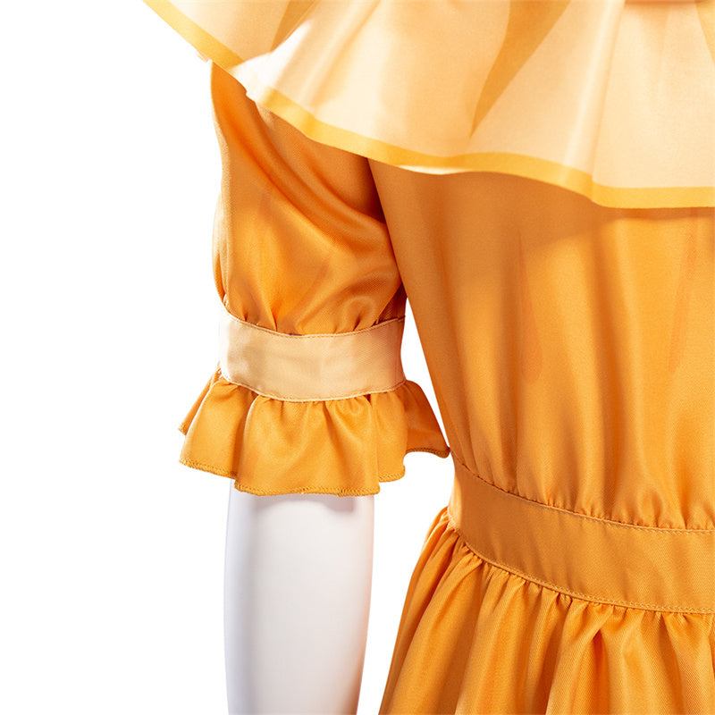 Encanto Pepa Madrigal Cosplay Costume Princess Yellow Dress Halloween Carnival Suit