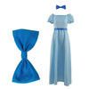 Peter Pan Wendy Darling Cosplay Costume Princess Blue Dress For Women Kids