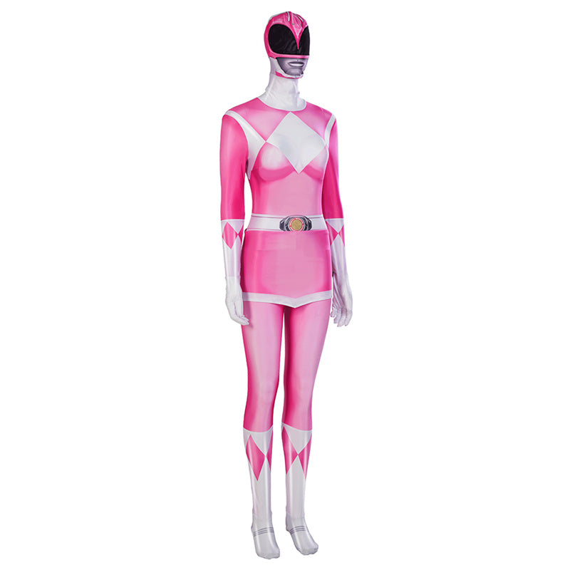 Mighty Morphin Power Rangers Cosplay Pink Ranger Costume Ptera Ranger Jumpsuit Bodysuit