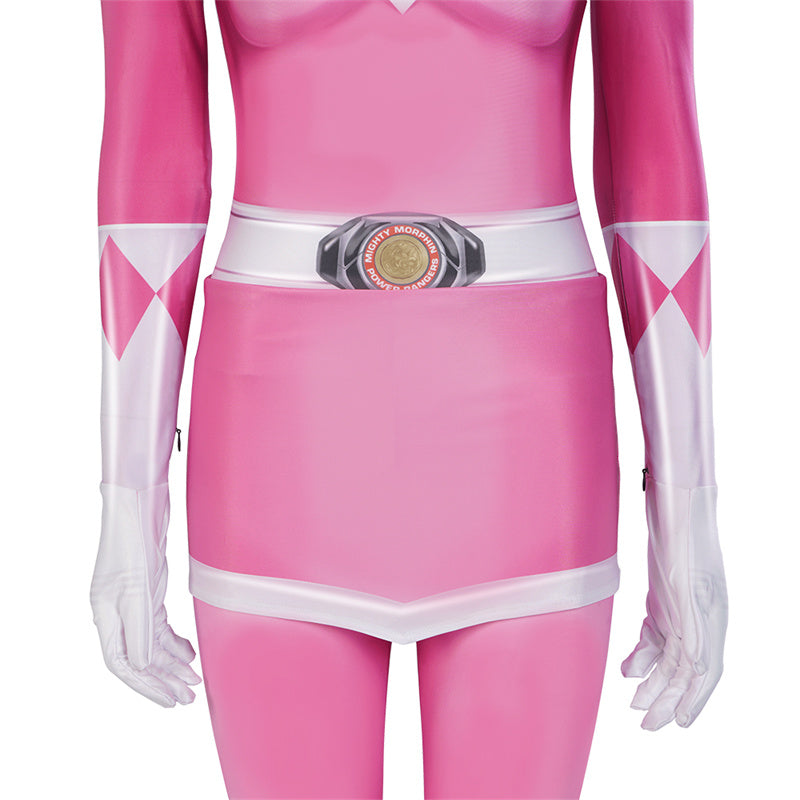 Mighty Morphin Power Rangers Cosplay Pink Ranger Costume Ptera Ranger Jumpsuit Bodysuit