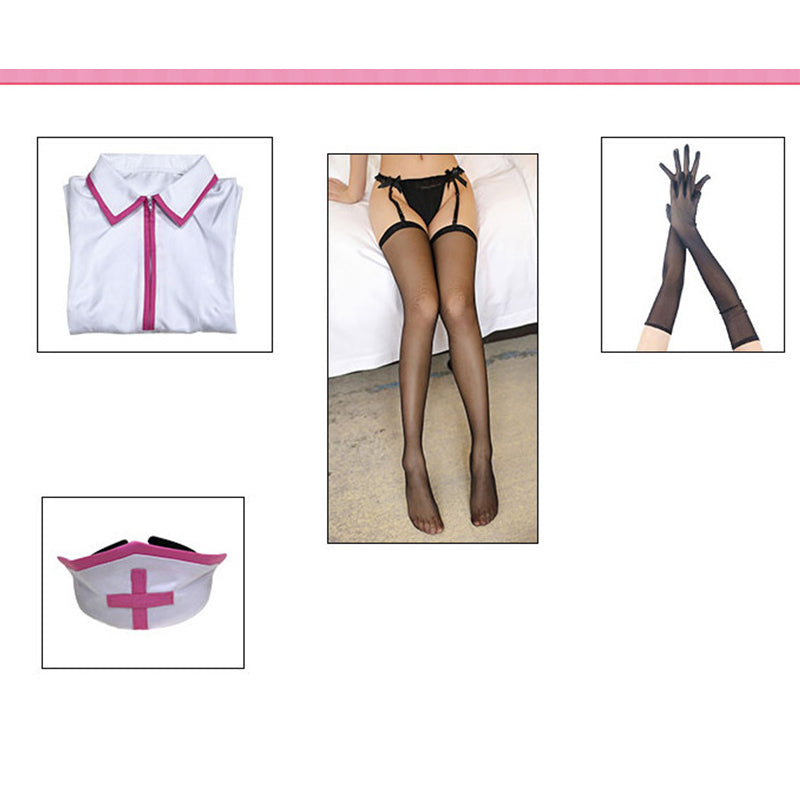 Chainsaw Man Makima Power Nurse Cosplay Costume White Dress Full Set