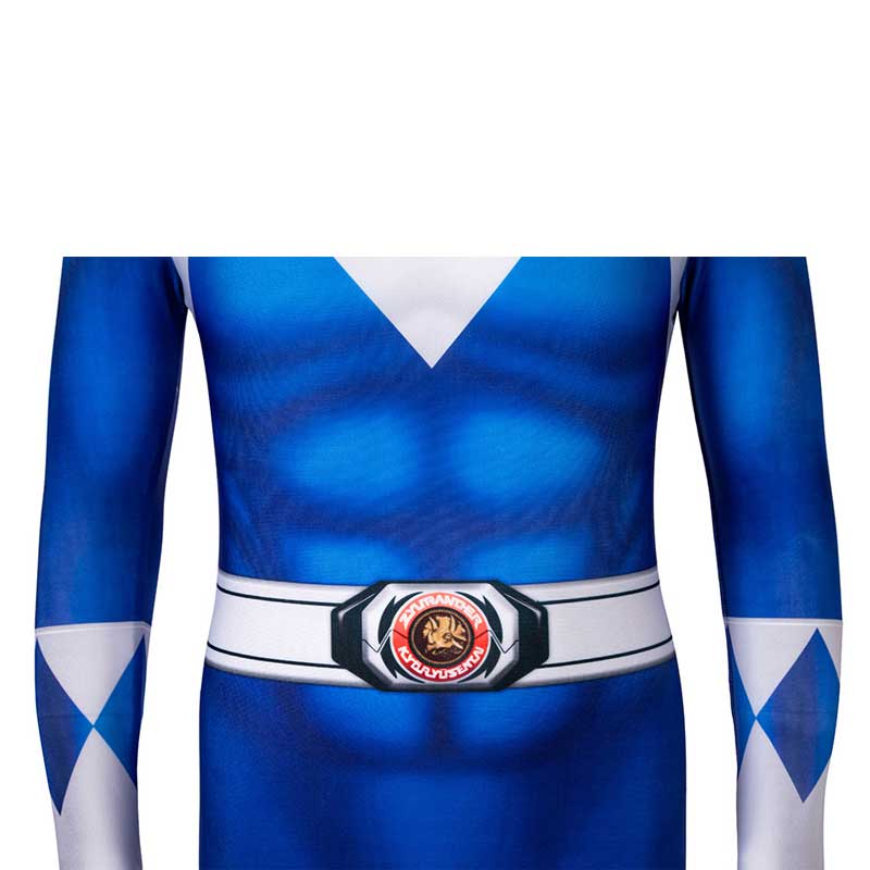 Power Rangers Blue Ranger Costume for Kids Suit Zentai Jumpsuit Hallow ...