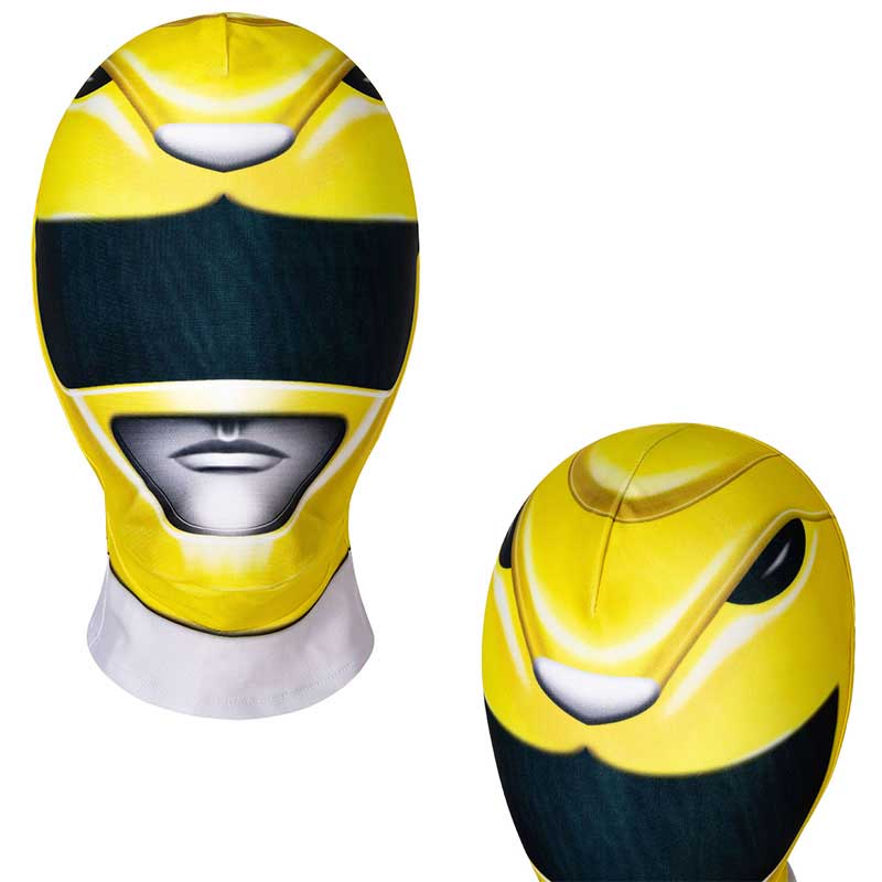 Kids Power Rangers Costume Yellow Ranger Cosplay Suit Zentai Jumpsuit
