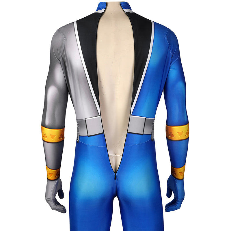 Power Rangers Blue Ranger Costume Kishiryu Sentai Ryusoulger Solider Jumpsuit Bodysuit