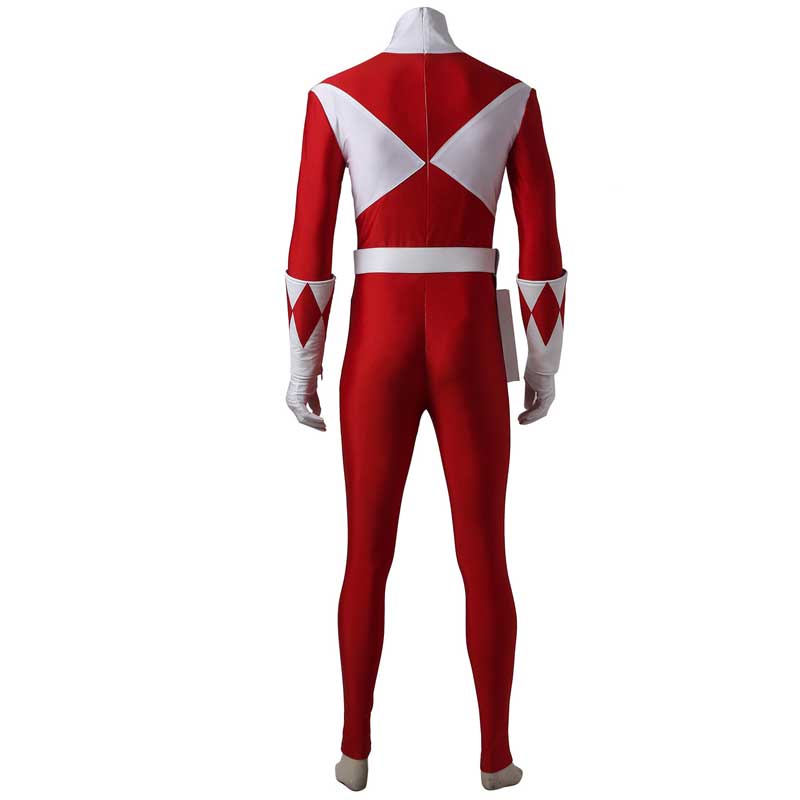 Red Ranger Body Power Rangers Costume Mighty Morphin Red Ranger Onesies Jumpsuit Zenta ...