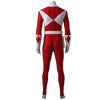 Power Rangers Costume Mighty Morphin Red Ranger Onesies Jumpsuit Zentai Bodysuit Boots Cosplay Adult