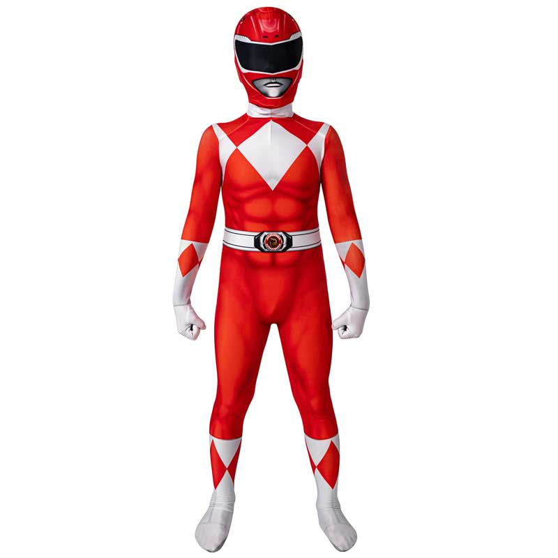 Power Rangers Blue Ranger Costume for Kids Suit Zentai Jumpsuit Halloween, L