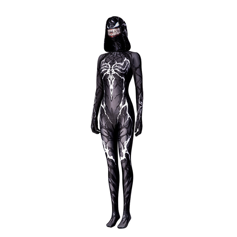 Female Venom Spider-woman Jumpsuit Cosplay Costume Comicon Halloween  Adult/Kids