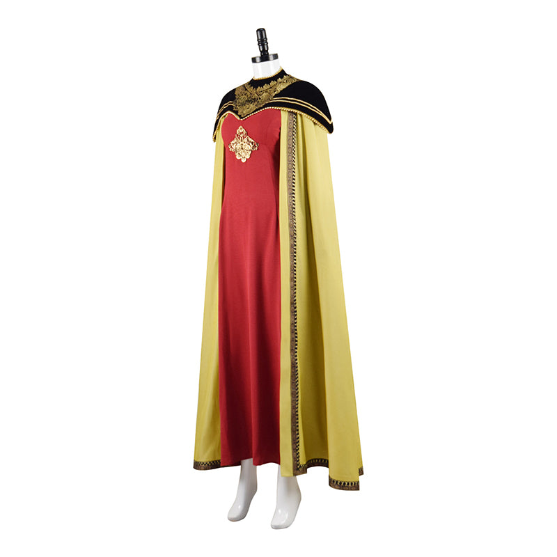 House of the Dragon Queen Rhaenyra Targaryen Cosplay Costume Dress Cape Outfit Halloween Suit