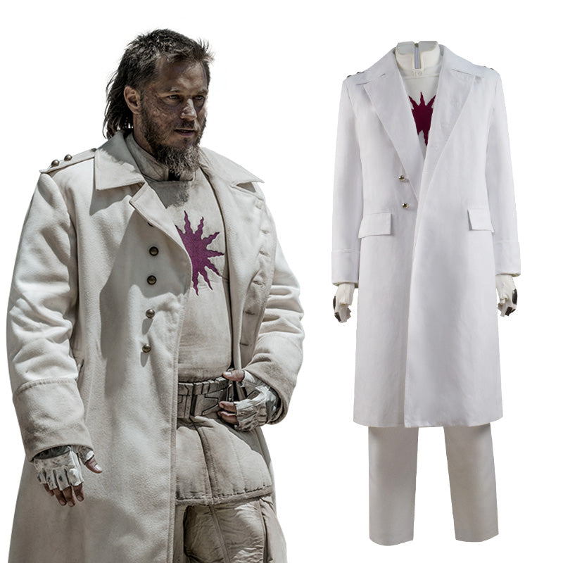 Raised By Wolves Marcus Cosplay Costume White Trench Coat Full Set Outfit