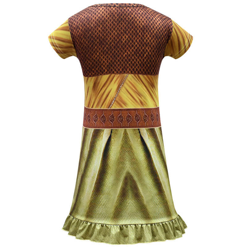 Raya and The Last Dragon Costume Girls Cartoon Printed Princess Dress