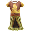 Raya and The Last Dragon Costume Girls Cartoon Printed Princess Dress