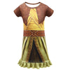 Raya and The Last Dragon Costume Girls Cartoon Printed Princess Dress