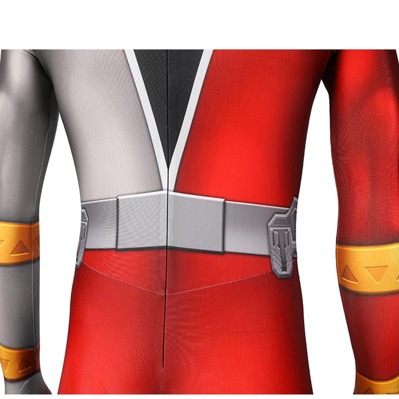 Power Rangers Red Ranger Costume Kishiryu Sentai Ryusoulger Soldier Jumpsuit Bodysuit