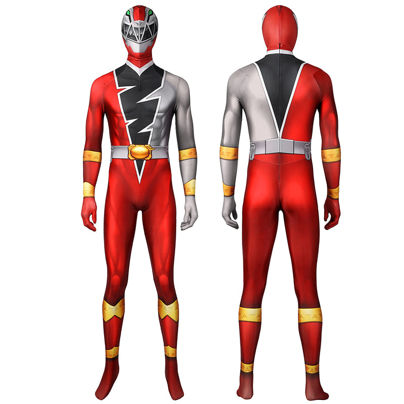 Power Rangers Red Ranger Costume Kishiryu Sentai Ryusoulger Soldier Jumpsuit Bodysuit