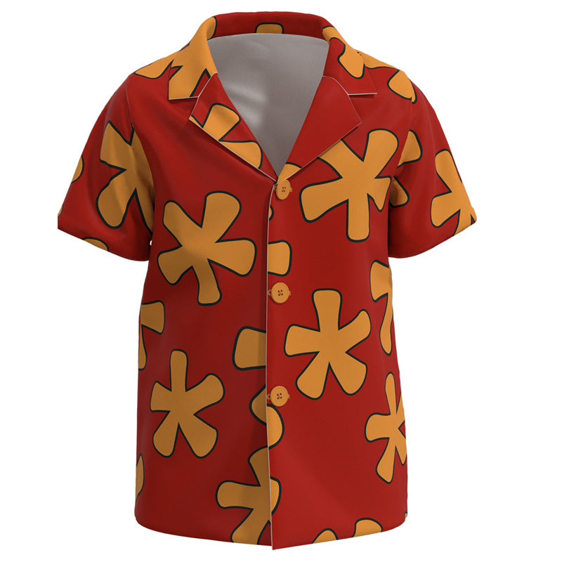 Movie Chip 'n' Dale: Rescue Rangers Dale Cosplay Costume Kids Hawaiian Shirt
