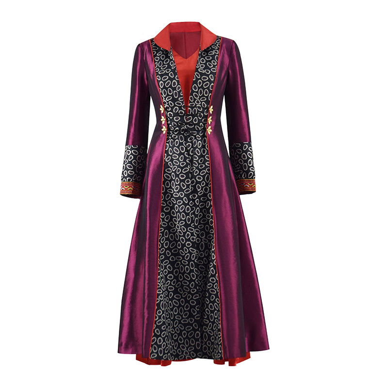 purple dress up costumes Adult Coven Witch Hooded Dress, Purple, 1X