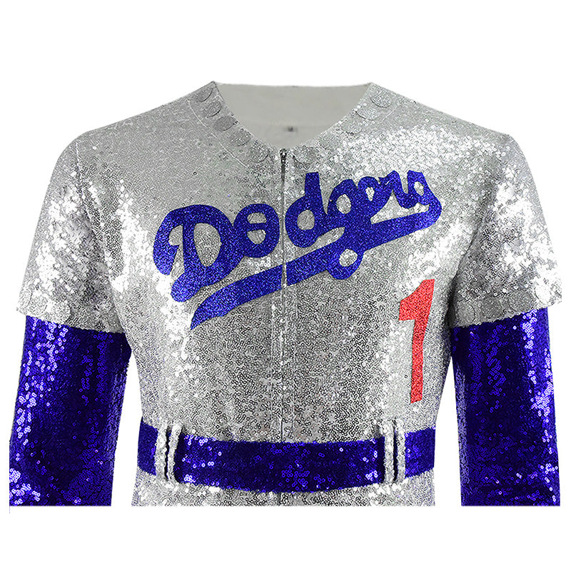 Rocketman Elton John Dodgers Cosplay Costume Baseball Uniform Jumpsuit Hat Halloween Party Costumes