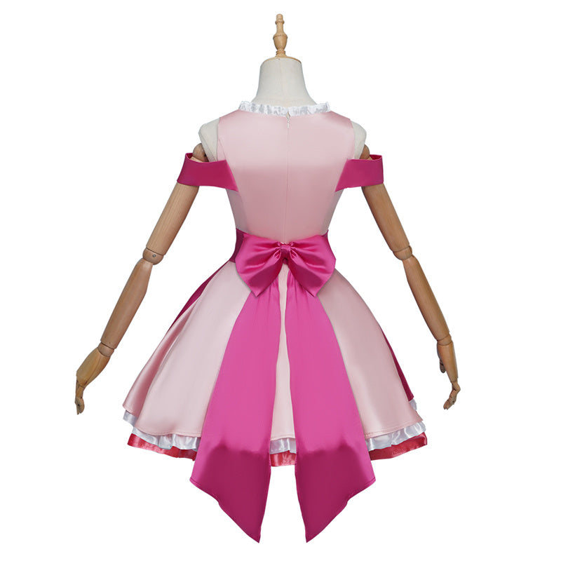 Oshi No Ko Ai Hoshino Daught Ruby Hoshino Cosplay Costume Anime Idol Pink Dress